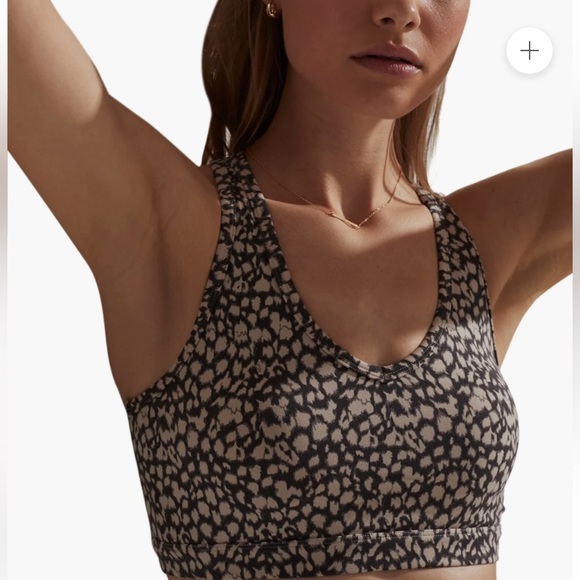 NWT Varley Let's Move‎ Park Bra XS padded racer back cheetah pattern - Picture 2 of 8